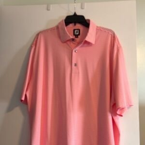 FootJoy Pink Striped Men’s Polo Shirt